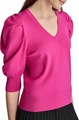 DKNY Women's Workwear V Neck Knit Sweater in Saudi Arabia
