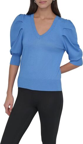 DKNY Women's Workwear V Neck Knit Sweater in Saudi Arabia