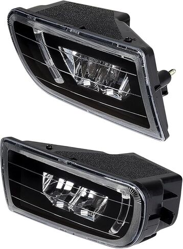 Dual Function White LED Fog Light and Daytime Running Lamp, Black Base Clear Lens, for 1993-1999 Toyota Corolla AE100 AE101 Base CE DX LE Sedan All Trac DX Wagon (2pcs Left & Right) in Kuwait