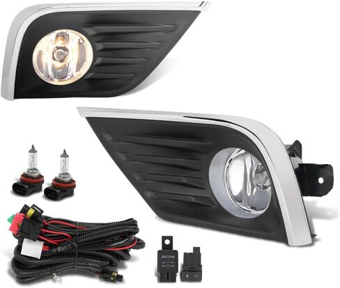 PIT66 Front Bumper Fog Lights Lamps Assembly Left & Right side Compatible with Nissan Pathfinder 2017 2018 2019 2020 261509B90E Black Housing Clear Lens in Saudi Arabia