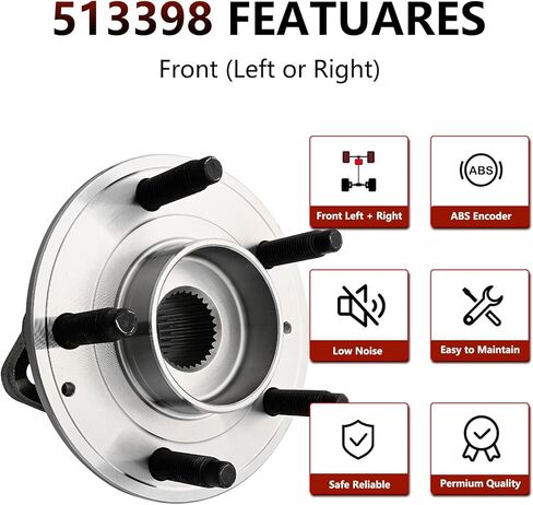 JLEO 513398 (Pair) Front Wheel Bearing Hub Assembly for 2016-2021 Chevrolet Malibu,for 2018-2019 Buick Cascada,2018-2020 Regal Sportback/Regal Tourx,2017-2019 Lacrosse, 2016-2018 Envision in Saudi Arabia