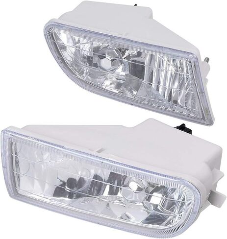 مصباح ضباب LED أبيض مزدوج الوظيفة ومصباح تشغيل نهاري، عدسة شفافة بقاعدة سوداء، لسيارة 1993-1999 Toyota Corolla AE100 AE101 Base CE DX LE Sedan All Trac DX Wagon (قطعتان يسار ويمين) in Saudi Arabia