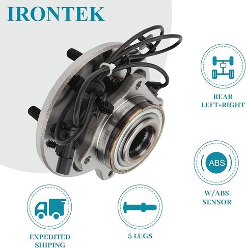 IRONTEK 512330 Rear Wheel Hub and Bearing Assembly Compatible for Chrysler 2007-2008 Pacifica Wheel Bearing and Hub; 5 Lugs w/ABS 2PCS in Saudi Arabia