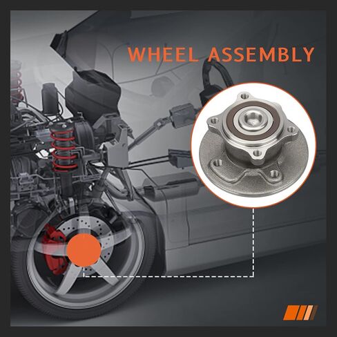(Pair) DRIVESTAR 512304 Rear Wheel Hub & Bearing Assembly Driver or Passenger for Mini Cooper 2002 2003 2004 2005 2006(ABS Models; M12 Threads ONLY)-4 Bolt in Saudi Arabia