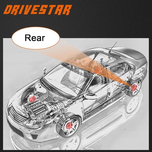 (Pair) DRIVESTAR 512304 Rear Wheel Hub & Bearing Assembly Driver or Passenger for Mini Cooper 2002 2003 2004 2005 2006(ABS Models; M12 Threads ONLY)-4 Bolt in Saudi Arabia