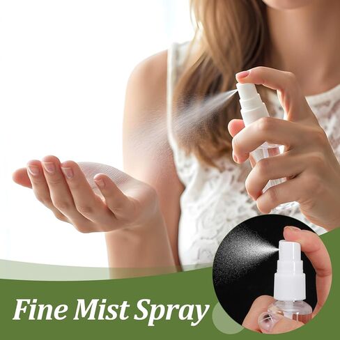 120 Pcs 1 oz Spray Bottles with 5 Funnels, Mini Clear Empty Plastic Fine Mist Travel Bottles - Leak Proof, Refillable for Essential Oils, Perfumes, Cosmetics in Kuwait