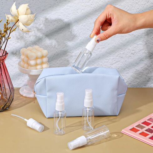 120 Pcs 1 oz Spray Bottles with 5 Funnels, Mini Clear Empty Plastic Fine Mist Travel Bottles - Leak Proof, Refillable for Essential Oils, Perfumes, Cosmetics in Kuwait