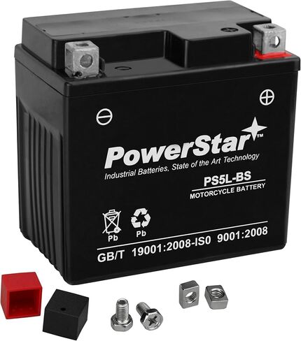PowerStar YTX5L-BS ATV Battery Replacement for Honda TRX90 90CC 06-'09 12V 4Ah 145CCA in Kuwait