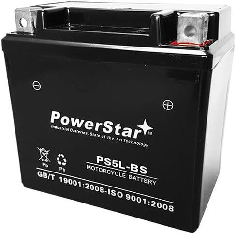 PowerStar YTX5L-BS ATV Battery Replacement for Honda TRX90 90CC 06-'09 12V 4Ah 145CCA in Kuwait