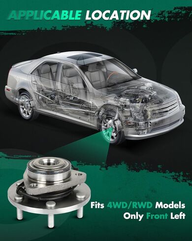 SCITOO 2 x Wheel Hub and Bearing Assembly Left Right Front for INFINITIn 515066 WH515066 SK515066 29515066 7500293 H515066 WA515066HD 102009 BR930637 29515066 WA515066 WB515066 in Saudi Arabia
