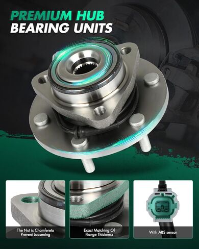 SCITOO 2 x Wheel Hub and Bearing Assembly Left Right Front for INFINITIn 515066 WH515066 SK515066 29515066 7500293 H515066 WA515066HD 102009 BR930637 29515066 WA515066 WB515066 in Saudi Arabia