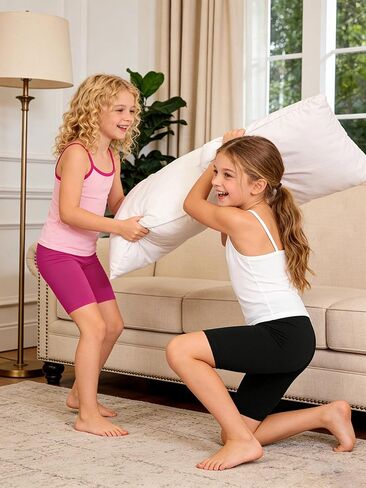 10 Pack Girls Bike Shorts Cartwheel Biker Under Dress Athletic Dance Gymnastics Toddler Girl Shorts Kids Clothes in Saudi Arabia
