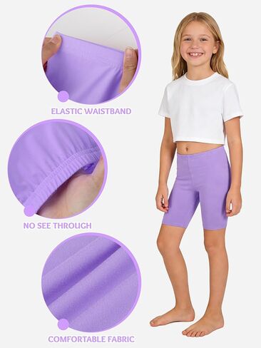 10 Pack Girls Bike Shorts Cartwheel Biker Under Dress Athletic Dance Gymnastics Toddler Girl Shorts Kids Clothes in Saudi Arabia