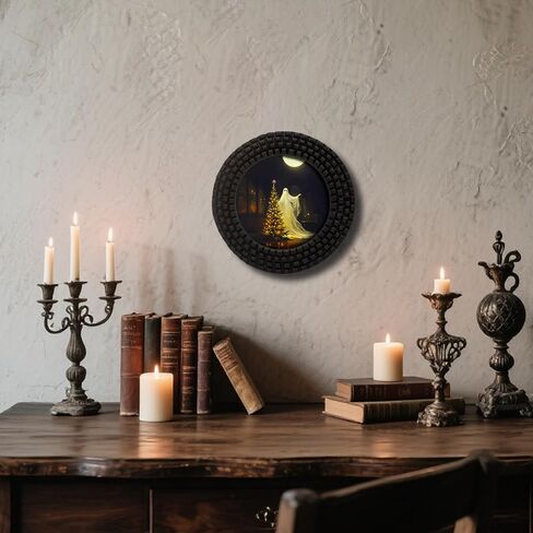 إطار صورة دائري مقاس 3 × 3، إطار صورة دائري أسود صغير للتعليق على الحائط أو عرض الطاولة، ديكور كلاسيكي بسيط للمنزل والمكتب in Kuwait