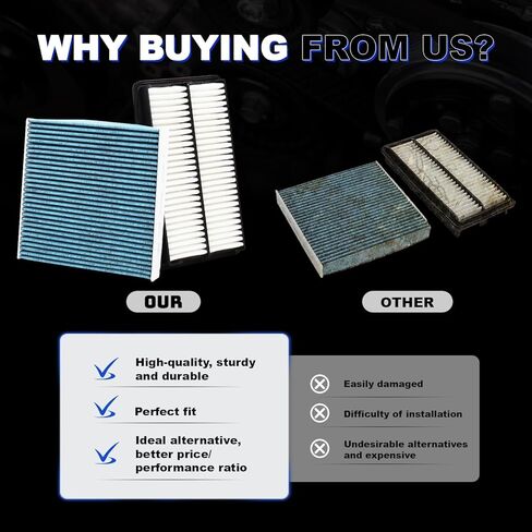 Pilot/Passport Engine & Cabin Air Filter Kit Compatible with 2016-2022 Pilot 3.5L, 2017-2025 Ridgeline 3.5L, 2019-2025 Passport, 2017-2020 MDX Hybrid in Kuwait