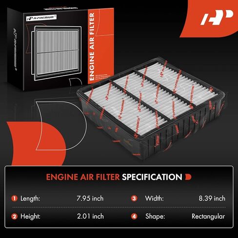 A-Premium Engine Air Filter Compatible with Mitsubishi Lancer 2002-2007 2011, Mirage 1997-2002, Outlander 2003-2006 in Saudi Arabia