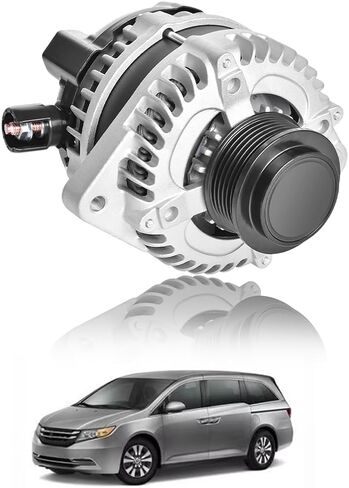 12V 130A Alternator, FIT 2014-2017 Honda Odyssey 3.5L V6, 6-Groove Clutch Pulley, Internal Regulator, Replaces OE# 31100-RV0-A11, 104211-8520, 11775 in Kuwait