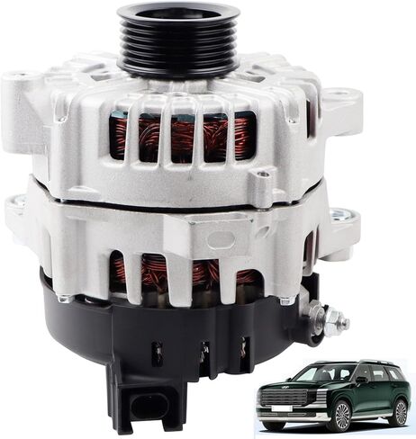 MUCO New Alternator 2722099 Compatible with Hyundai Palisade 3.8L 2020 2021 2022 2023 Telluride 2020 2021 2022 V6 3.8L 13.5V 180Amp 6-Groove Clutch Pulley 601-10129 373003L060 in Saudi Arabia