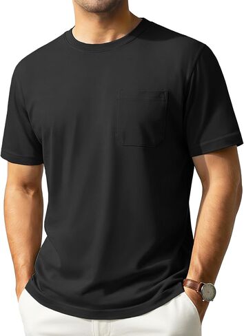 EKLENTSON Men's Lightweight Pocket T-Shirt UPF 80+ Sun Protection UV Tee Shirt Moisture Wicking Basic Tshirt in Saudi Arabia