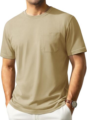 EKLENTSON Men's Lightweight Pocket T-Shirt UPF 80+ Sun Protection UV Tee Shirt Moisture Wicking Basic Tshirt in Kuwait