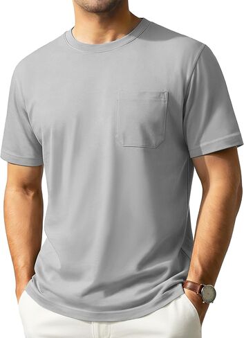 EKLENTSON Men's Lightweight Pocket T-Shirt UPF 80+ Sun Protection UV Tee Shirt Moisture Wicking Basic Tshirt in Saudi Arabia