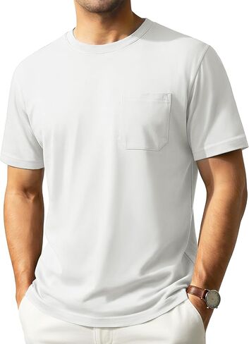 EKLENTSON Men's Lightweight Pocket T-Shirt UPF 80+ Sun Protection UV Tee Shirt Moisture Wicking Basic Tshirt in Saudi Arabia
