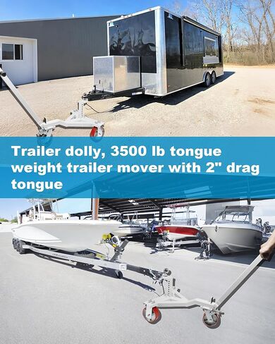 دوللي مقطورة شديدة التحمل، محرك مقطورة بوزن اللسان 3500 رطل مع كرة 2 بوصة، زاوية قابلة للتعديل، مناسبة لقارب RV للدراجات النارية Jet Ski in Kuwait