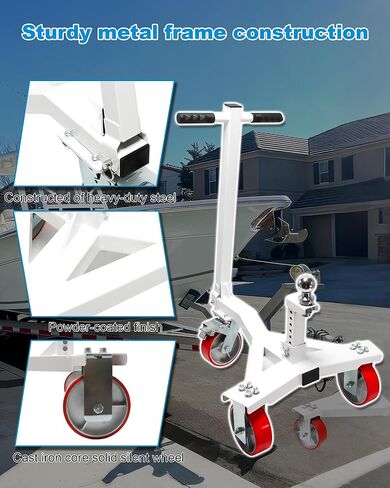 دوللي مقطورة شديدة التحمل، محرك مقطورة بوزن اللسان 3500 رطل مع كرة 2 بوصة، زاوية قابلة للتعديل، مناسبة لقارب RV للدراجات النارية Jet Ski in Kuwait