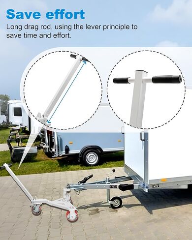 دوللي مقطورة شديدة التحمل، محرك مقطورة بوزن اللسان 3500 رطل مع كرة 2 بوصة، زاوية قابلة للتعديل، مناسبة لقارب RV للدراجات النارية Jet Ski in Kuwait