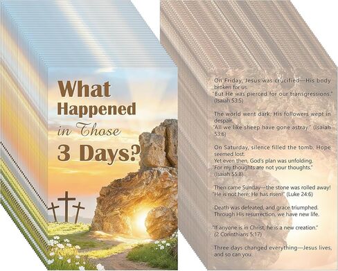 Gospel Tracts for Evangelism, 240 Pcs Easter Religious Scripture Cards, Christian Inspirational Bible Verses Prayer Postcards for Women Men Party Church Easter Gifts in Kuwait