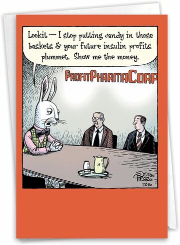 NobleWorks - Humorous Easter Greeting Card with 5 x 7 Inch Envelope (1 Card) - Creme Filled Eggs 7285 in Saudi Arabia