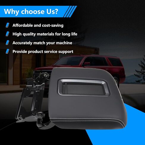 Center Console Armrest Lid W/Steel Bracket Compatible with 2015-2020 Chevy Tahoe,Suburban,GMC Yukon/Yukon XL for 2014-2018 Chevy Silverado/GMC Sierra 1500 2500 3500 Replace for 0227083AA in Kuwait