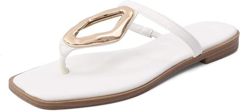 Shoe'N Tale Women's Flip Flops Slip On Square Open Toe Slides Sandals for Summer in Saudi Arabia