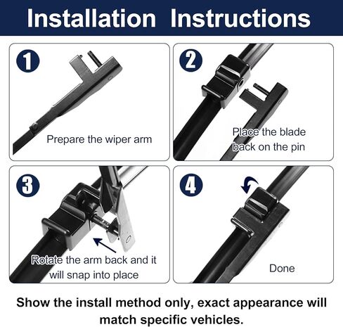 X AUTOHAUX 1 Pair 26"+17" Front Windshield Wiper Blade for Ford Focus 2 06-11 Replacement Set W/Upgraded Stability All Weather Side-Lock, Not J/U Hook in Saudi Arabia