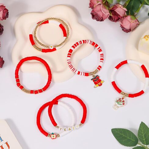 أساور المعلم japdnk للنساء، هدايا تقدير المعلم، أساور مطرزة للمعلمين، هدايا شكر للمعلمين، العودة إلى المدرسة في نهاية العام هدايا التخرج في عيد الميلاد in Kuwait