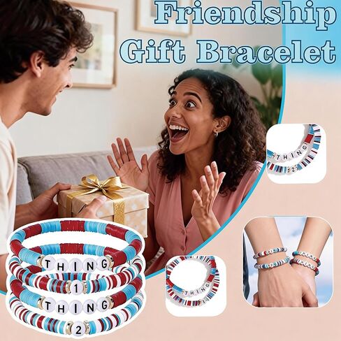 Degpum Thing 1 and 2 Bracelets Friendship Thing Matching Bracelets Friendship Bracelet Jewelry Costume Accessories for Couples Friend Sisters in Saudi Arabia
