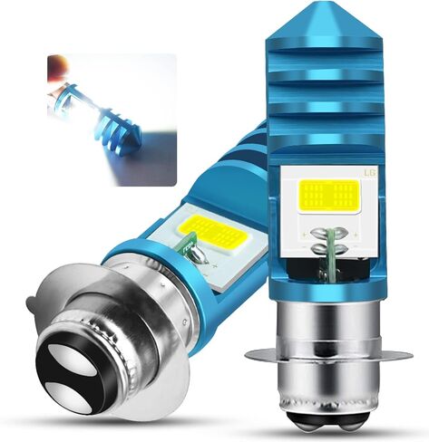 2 قطعة 9-48 فولت ATV LED لمبات بيضاء، 1800LM Hi-Lo Beam 4COBs H6M P15D LED لمبات للدراجات النارية أو Y amaha، ATVS Y FM350 450 400 660 700 Raptor. in Kuwait