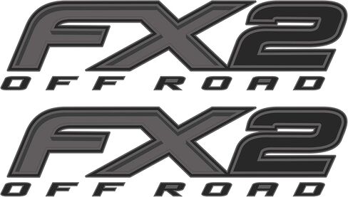 GOLD HOOK FX2 Off Road Decals, Truck Stickers for Ford F150 F250 F350 F450 Super Duty, 4.2 x 16.2 inches, Set of 2 (Black, Red, Silver) in Saudi Arabia