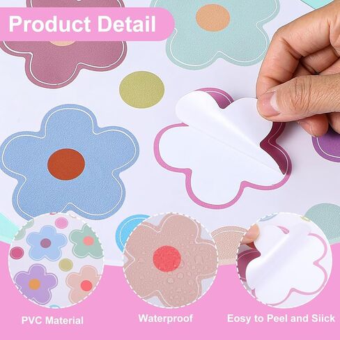 70 قطعة من ملصقات الدراجة على شكل زهور، ملصقات سيارة على شكل زهرة مقاومة للماء، ملصق ذاتي اللصق للدراجة النارية وخوذة الحافلة والسكوتر ملصقات فينيل لمخطط نافذة الدراجة الإلكترونية وتزيين أمتعة الكمبيوتر المحمول in Kuwait