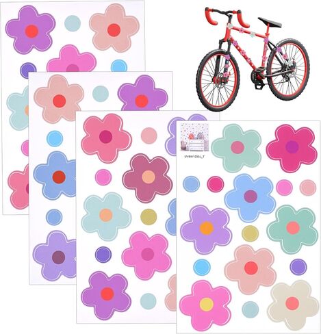 70 قطعة من ملصقات الدراجة على شكل زهور، ملصقات سيارة على شكل زهرة مقاومة للماء، ملصق ذاتي اللصق للدراجة النارية وخوذة الحافلة والسكوتر ملصقات فينيل لمخطط نافذة الدراجة الإلكترونية وتزيين أمتعة الكمبيوتر المحمول in Kuwait