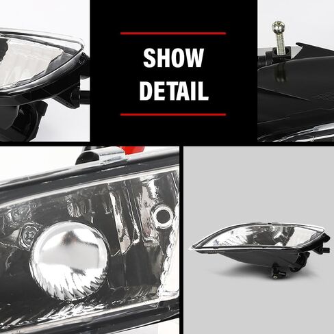 ANDPLAY Pair of Front Bumper Fog Light Driving Lamp Halogen Compatible with Toyota Sienna 2006 2007 2008 2009 2010 81220AE020, 81210AE020, TO2592122, TO2593122 White in Kuwait