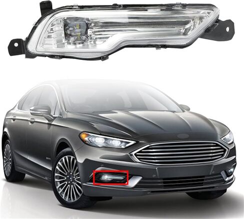 LABLT Fog Light Lamp w/Bulb Replacement for 2017 2018 Fusion Explorer Right Passenger Side HS73-15A254-DB HS73-15A255-DB in Saudi Arabia