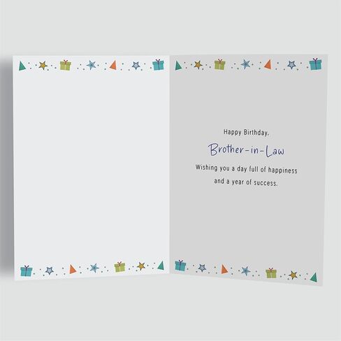 Birthday Card for Brother-in-Law – Colourful A5 Greeting Card with Printed Verse – Premium UK Made Design in Kuwait