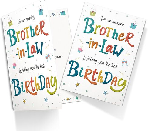 Birthday Card for Brother-in-Law – Colourful A5 Greeting Card with Printed Verse – Premium UK Made Design in Kuwait