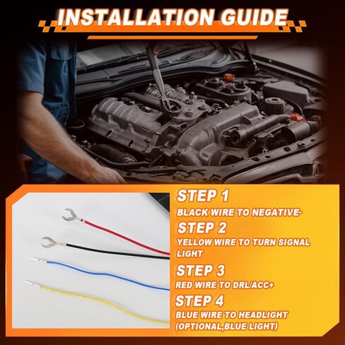 LED Front Bumper Fog Light Compatible with Hyundai Elantra 2021~2023 (Not fit N-line) DRL Indicator Light White Daytime Running Light | Amber Turn signal lamp, Replaces# HY1038168, HY1039168 in Kuwait