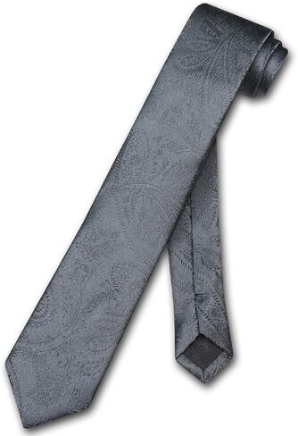 Vesuvio Napoli Narrow NeckTie Solid HOT PINK FUCHSIA Paisley 2.5" Skinny Men Tie in Kuwait