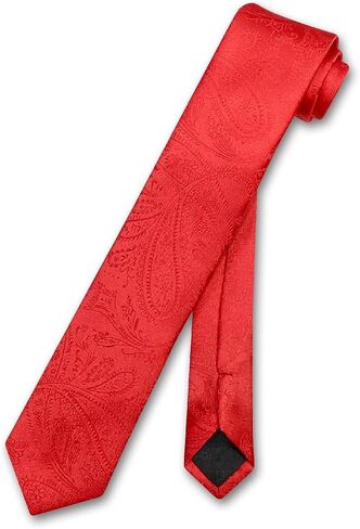 Vesuvio Napoli Narrow NeckTie Solid HOT PINK FUCHSIA Paisley 2.5" Skinny Men Tie in Kuwait