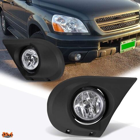 Front Bumper Fog Lights Lamps w/Bezels Compatible with 03-05 Honda Pilot SUV,Clear Lens in Saudi Arabia