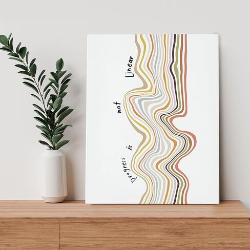 Therapist Office Decor,Inspirational Mental Health Wall Art Decor,Therapist Gifts,Progress is not Linear Mental Health Wall Art for Classroom School Counselor Office Decor,11x14 Inches Framed in Saudi Arabia