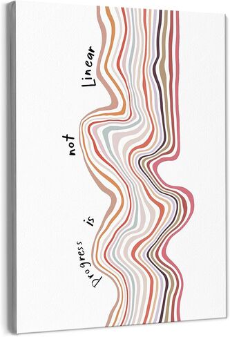 Therapist Office Decor,Inspirational Mental Health Wall Art Decor,Therapist Gifts,Progress is not Linear Mental Health Wall Art for Classroom School Counselor Office Decor,11x14 Inches Framed in Kuwait